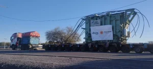 Llegó a San Juan un transformador de 185 toneladas para duplicar la capacidad energética provincial